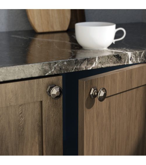 Bouton de meuble vieil argent MARSIAS poignée design