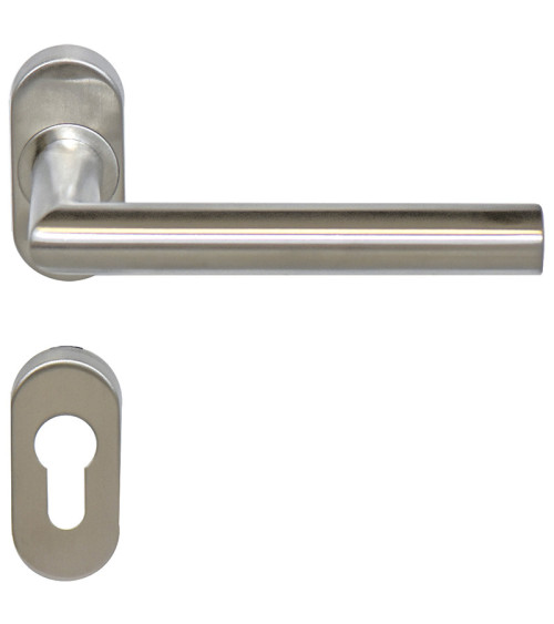 Poignée de porte Altesse+rosace inox 316 pour ambiances salines EUROWALE