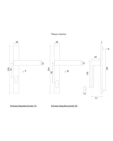 Dessin Bloom  plaque étroite 24 noire EUROWALE