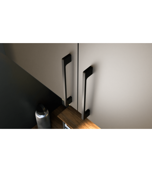 Poignée de meuble noire mat TECHNO poignée design