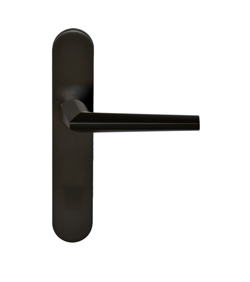Poignée Loo noire sur plaque aveugle