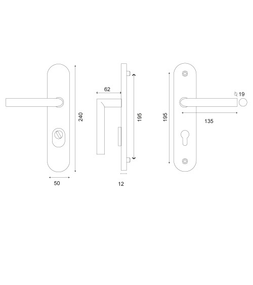 Ensemble béquilles de sécurité Altesse Inox EUROWALE