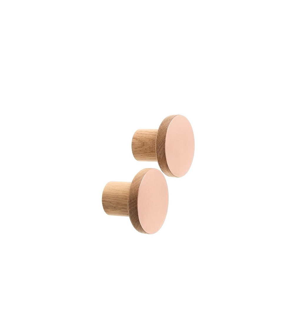 Patère en bois et cuivre COPPER