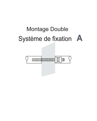 Poignée de tirage déportée Rectangulaire en T - inox brossé mat