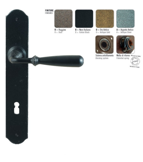 Poignée de porte couleur rouille FON