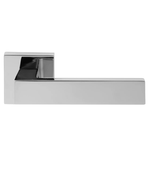 Poignées de porte carrée de couleur chrome brillant Marquess