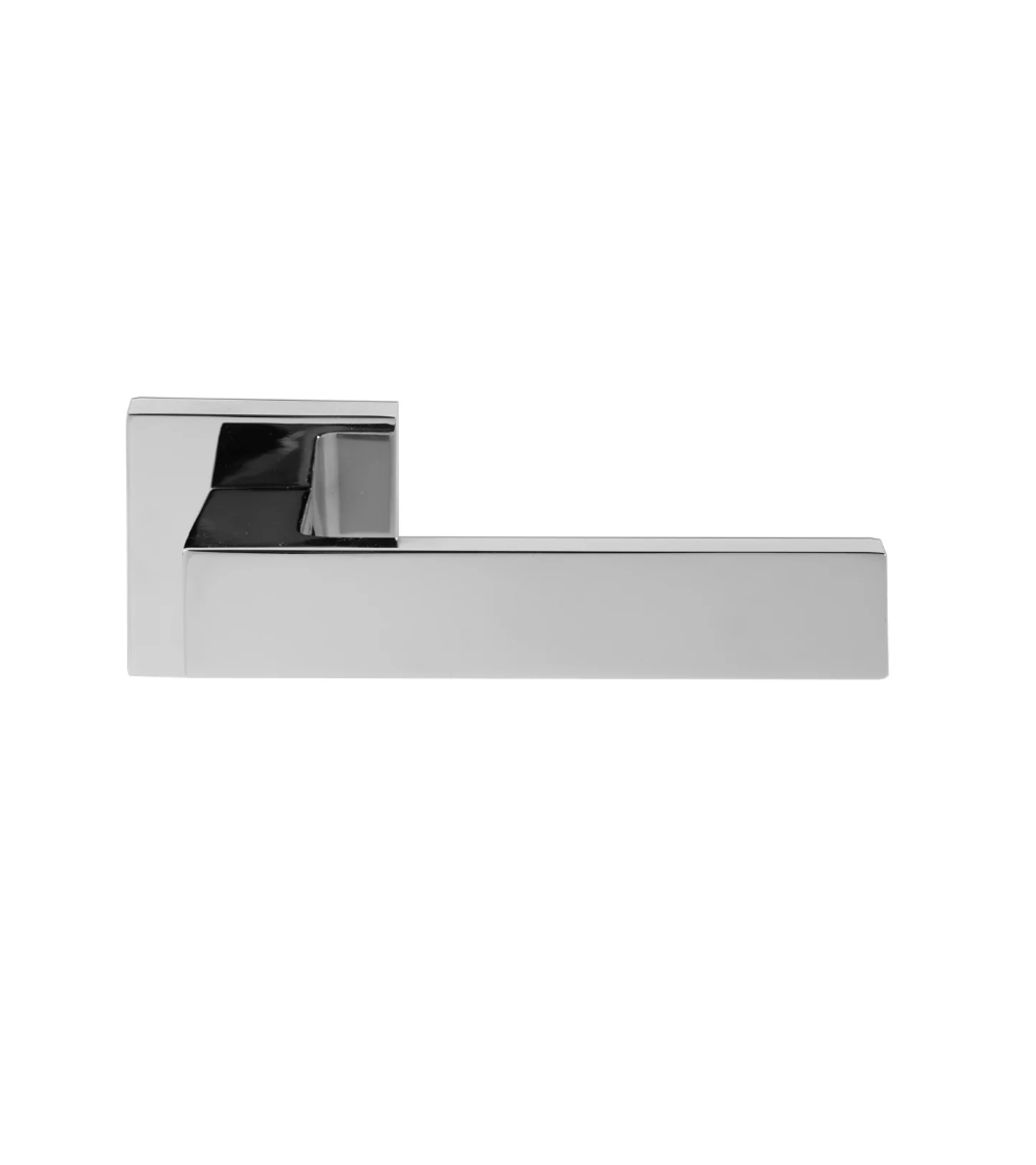 Poignées de porte carrée de couleur chrome brillant Marquess