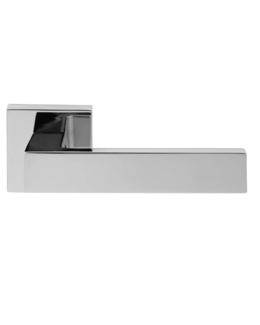 Poignées de porte carrée de couleur chrome brillant Marquess