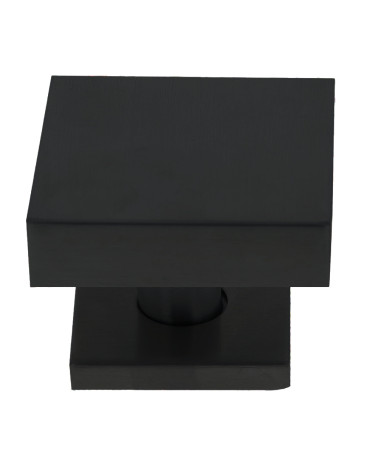 Bouton de Porte Carré 70x70mm Centre en Inox avec Rosace 52mm