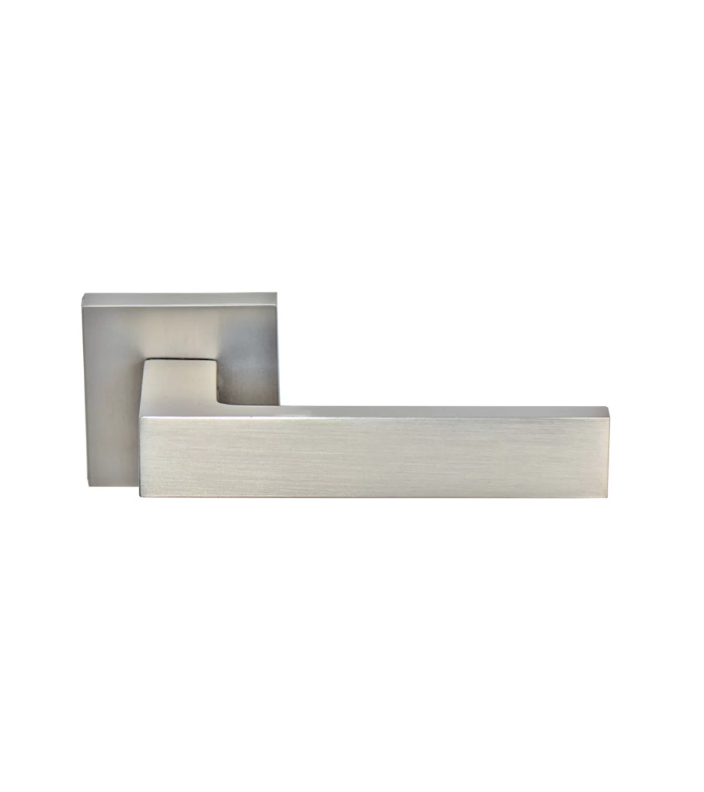 Poignées de porte carrée de couleur nickel satiné Marquess