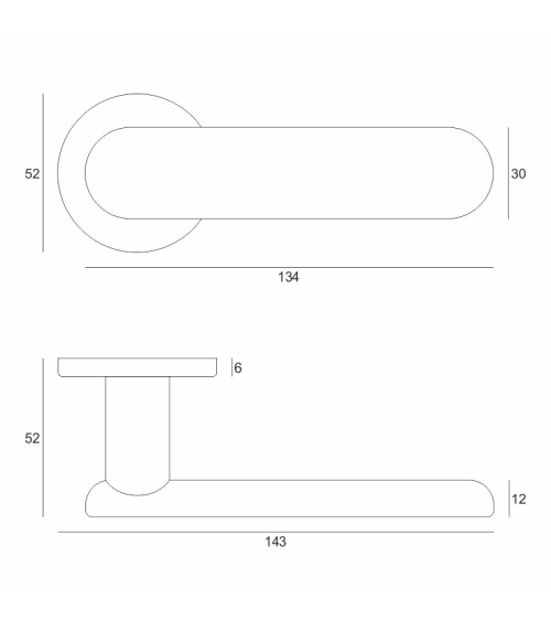 Poignée de porte en zamak MAFF poignée design