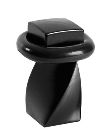 Butée de porte rétro noire mat modèle Elisabeth
