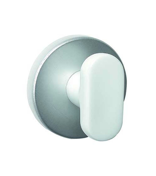 Poignée de porte croisillon en porcelaine blanche Merigous -  poignée design
