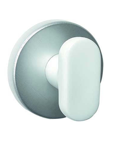 Poignée de porte en porcelaine blanche Merigous Delo Lido Croisillon