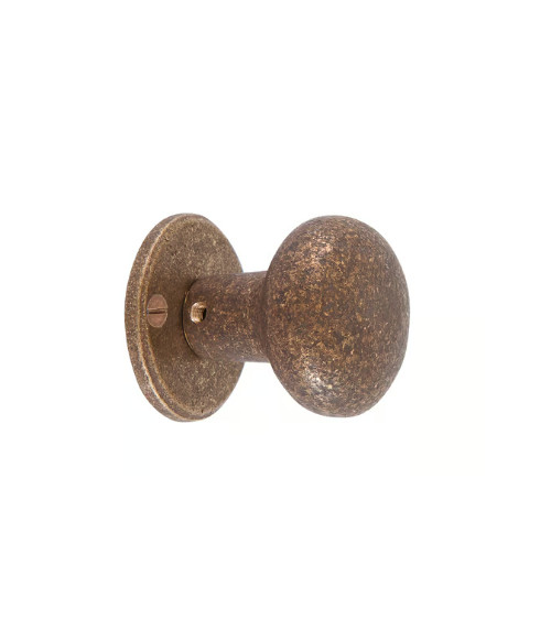 PAIRE BOUTON DE PORTE PHR /50 FER VIEILLI - NOIR (VO) 45mm