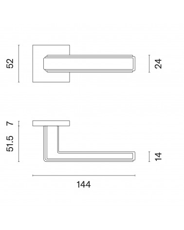 Poignée de porte RAFLESIA avec dimensions
