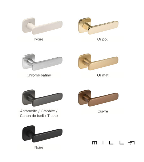 Poignée de porte ivoire mat FLOW poignée design