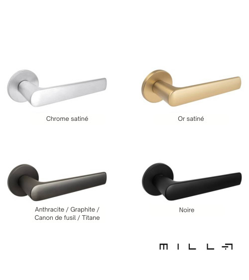 Poignée de porte chrome satiné MILA poignée design