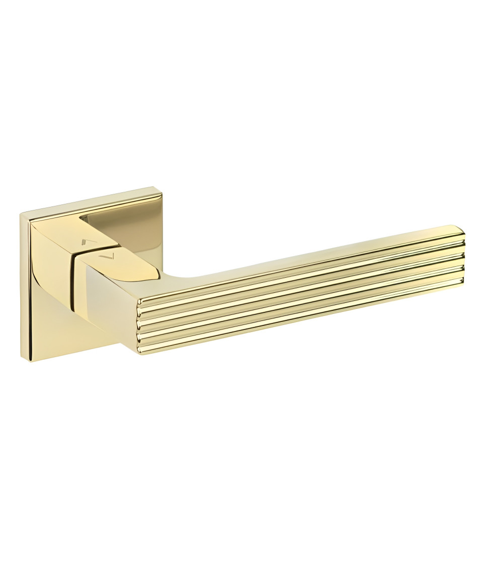 Poignée de porte contemporaine en zamak FELICE carrée poignée design