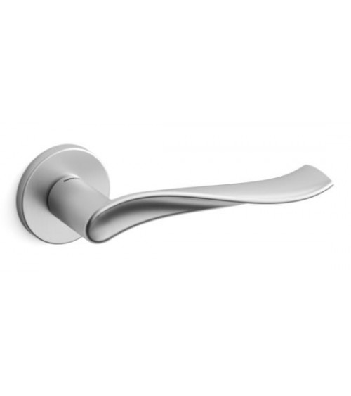 Poignée de porte chrome satiné Mandelli Spin poignée design