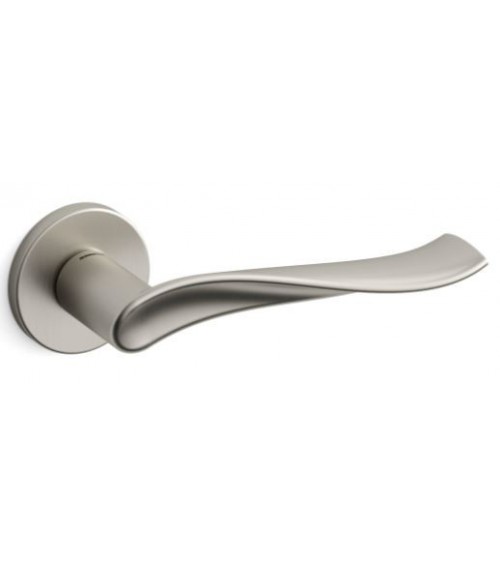 Poignée de porte nickel satiné Mandelli Spin poignée design