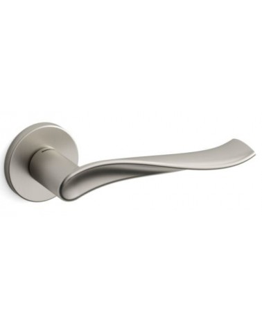Poignée de porte nickel satiné Mandelli Spin poignée design