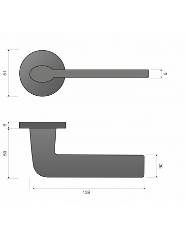 Poignée de porte STINGER avec dimensions