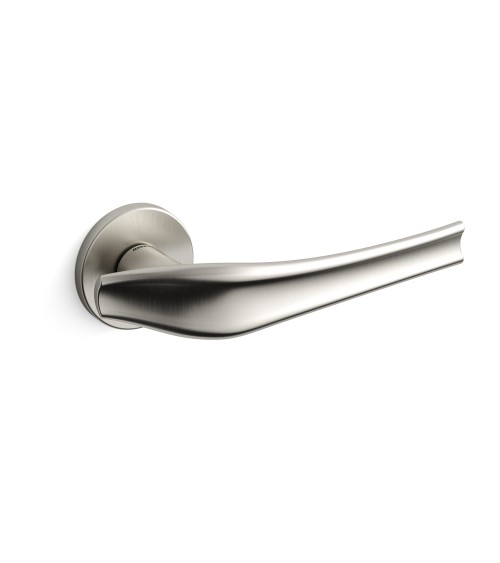 Poignée de porte nickel satiné Mandelli Aqualung poignée design