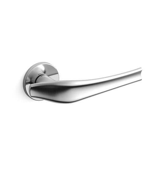 Poignée de porte chrome satiné Mandelli Aqualung poignée design