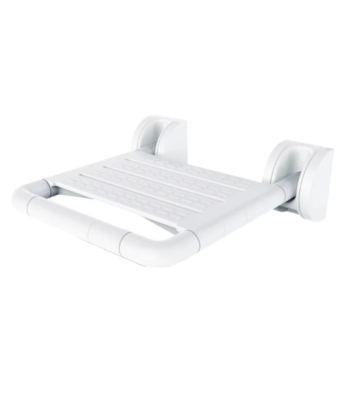 Siège de douche rabattable PMR sans pied – Blanc | Sécurité & confort