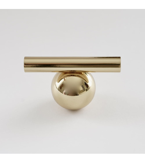 Bouton de meuble en laiton brillant modèle 04