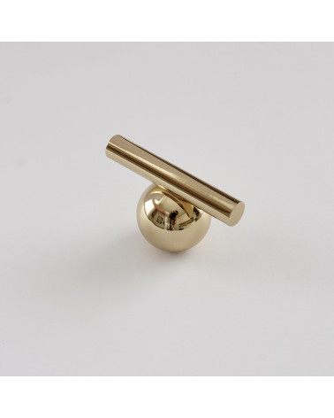 Bouton de meuble en laiton brillant modèle 04