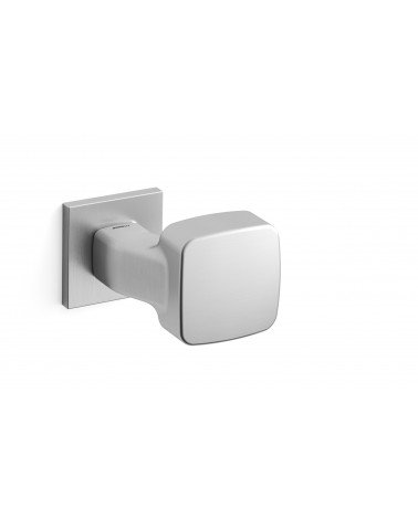 Bouton de porte chrome satiné Mandelli Carrè poignée design