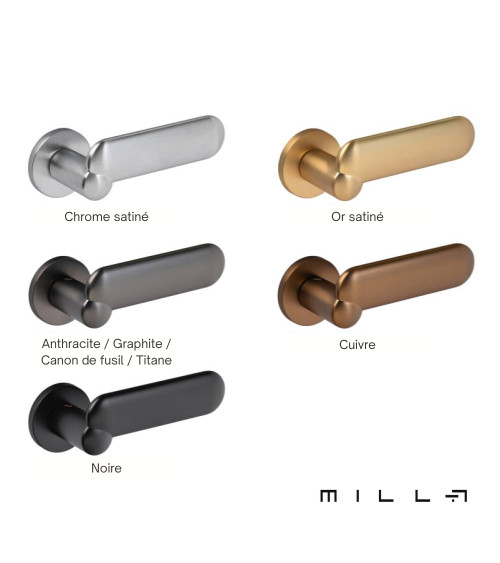Poignée de porte contemporaine en zamak KELEDRES ronde poignée design
