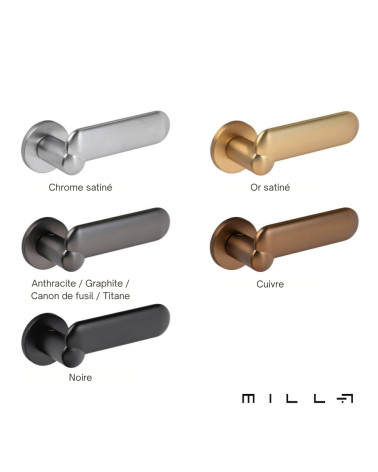 Poignée de porte contemporaine en zamak KELEDRES ronde poignée design avec 5 déclinaisons