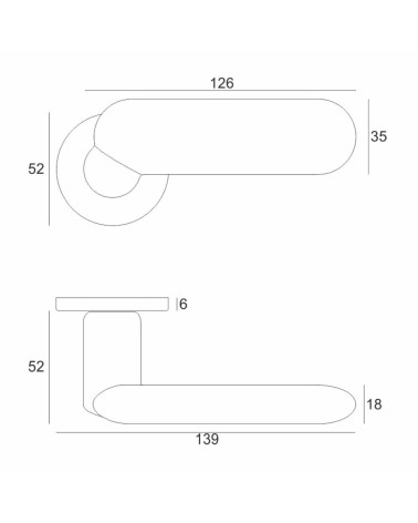 Poignée de porte KELEDRES avec dimensions