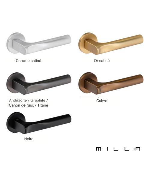 Poignée de porte design moderne en zamak TACTUS ronde poignée design