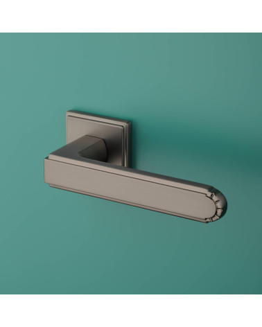 Poignée de porte graphite MIMOSA poignée design vue inclinée