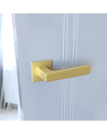 Poignée de porte en zamak PARMA poignée design montée sur une porte