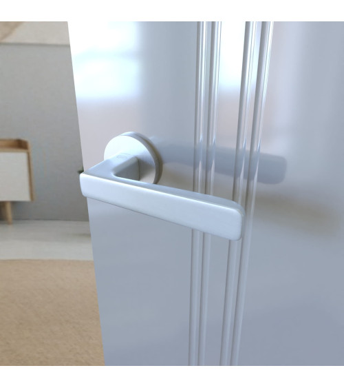 Poignée de porte chrome satiné PARMA quincaillerie design