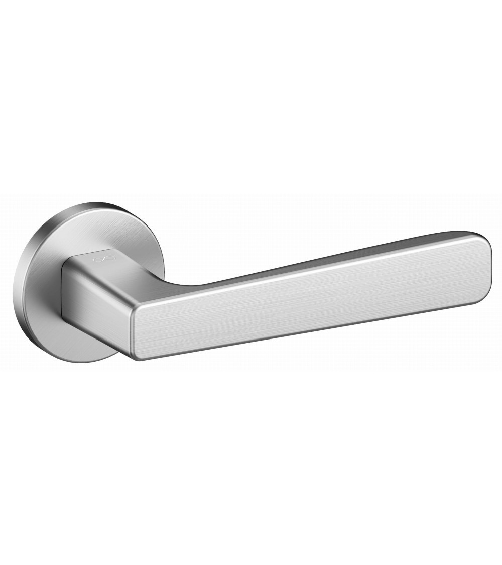 Poignée de porte chrome satiné PARMA quincaillerie design
