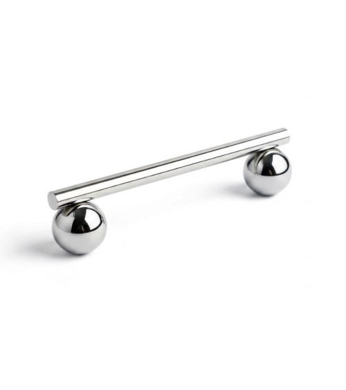 Poignée de meuble moderne en Laiton finition nickel brillant - Modèle 04