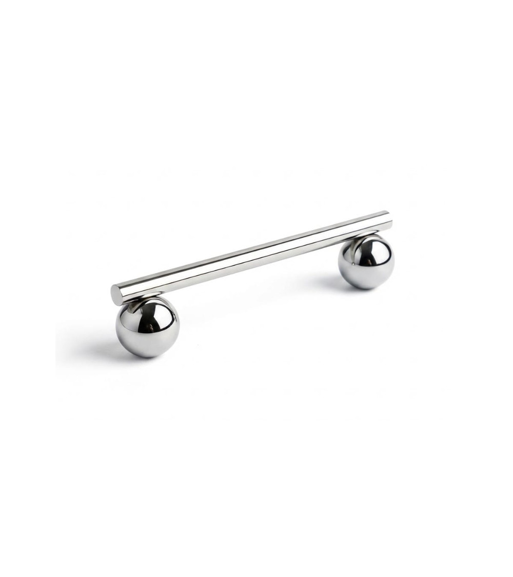 Poignée de meuble moderne en Laiton finition nickel brillant - Modèle 04