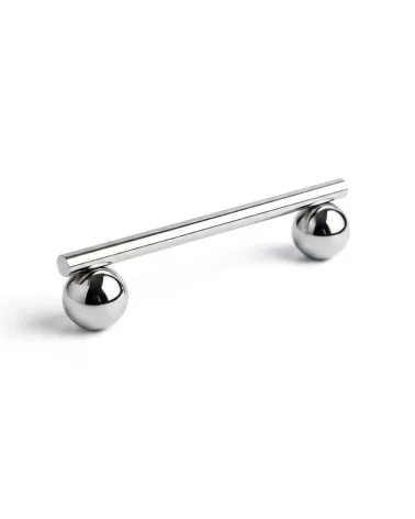 Poignée de meuble moderne en Laiton finition nickel brillant - Modèle 04