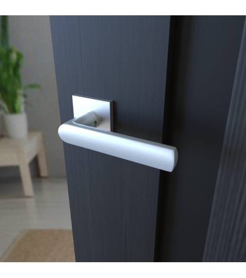 Poignée de porte chrome satiné TORINO quincaillerie design
