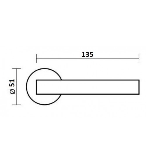 Poignée de porte chrome poli Line Vénus poignée design