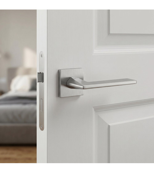 Poignée de porte chrome satiné ARA poignée design