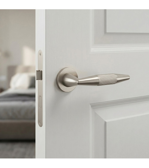 Poignée de porte nickel satiné IDESA poignée design