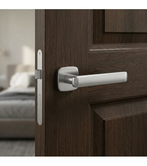Poignée de porte chrome satiné FORMA poignée design