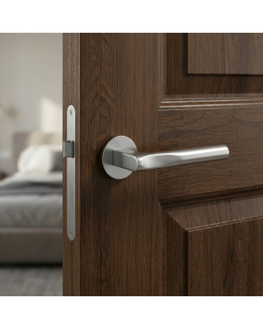 Poignée de porte chrome satiné TACTUS
